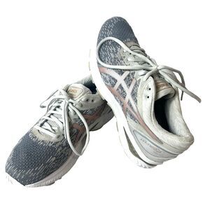 Asics Women's Gel Nimbus 22 Gray Running Shoes Sneakers Size 10 Low Top Lace Up